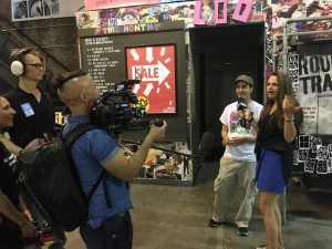 Being interviewed for Sports Illustrated TV (Photo by Melissa Zimmerman)